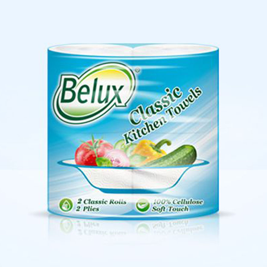 Полотенца бум 2-сл (1упак/2 рул) белые, Белюкс Классик, 1/12, 395054