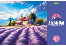 АЛЬБОМ для рисования  24л А4ф на скобе  Обл. офсет.бумага 5 диз.в блоке серия -Красота природы-