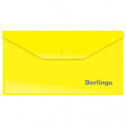Папка-конверт на кнопке С6 Berlingo, 180мкм, желтая  153945