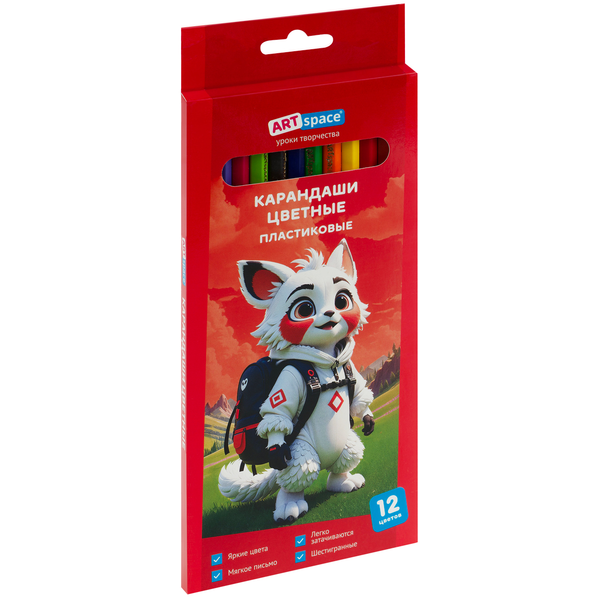 Карандаши 12 цв ArtSpace "Отважная команда", заточен., картон, европодвес, 371353