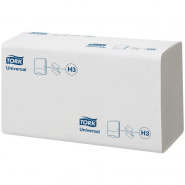 Полотенца бум листовые ZZ 1-сл 250л Tork "Universal" (H3) 23*23см, белые, 120108, 136982