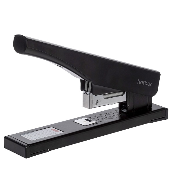 Степлер №23/6-23/15 Hatber Profi мощный метал черный до 120л, 085967