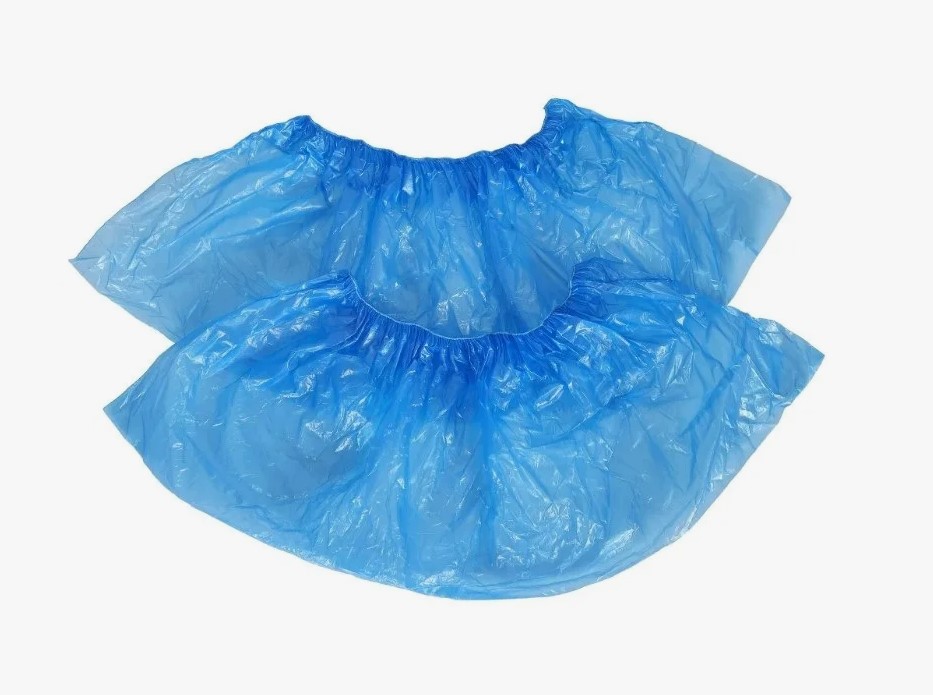 Бахилы одноразовые н/с, п/э Стандарт гладкие 2,6г, голубые 1упак/25пар,(УПАКОВКАМИ), 395961