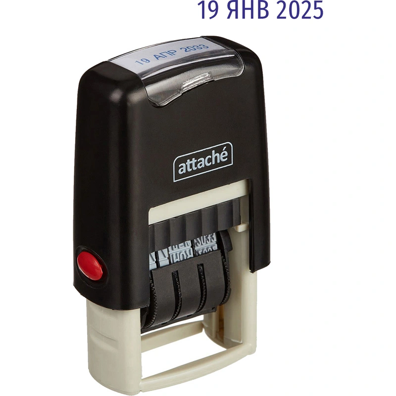 Датер ленточный Attache, пластик, 1стр, 3мм месяц буквами 7810, 1348211