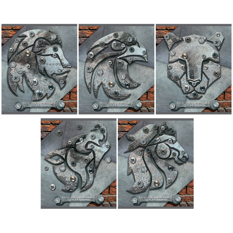 Тетрадь А5 48л клетка ПЗБМ "Жесть", УФ-лак, конгрев, тиснение фольгой, 318313