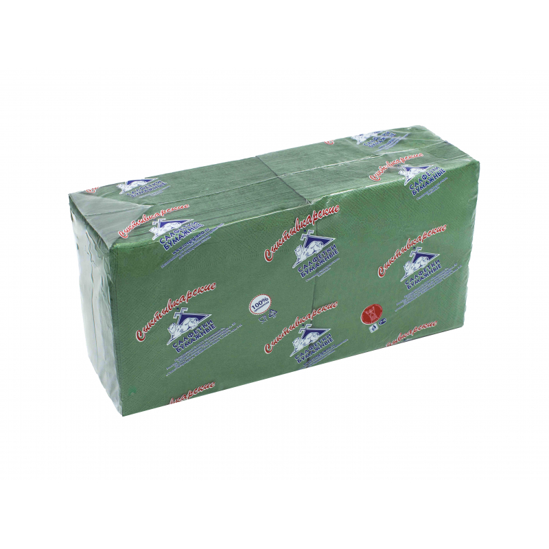 Салфетки бум 33*33см 2-сл 200л зеленые "Profi Pack" 617634