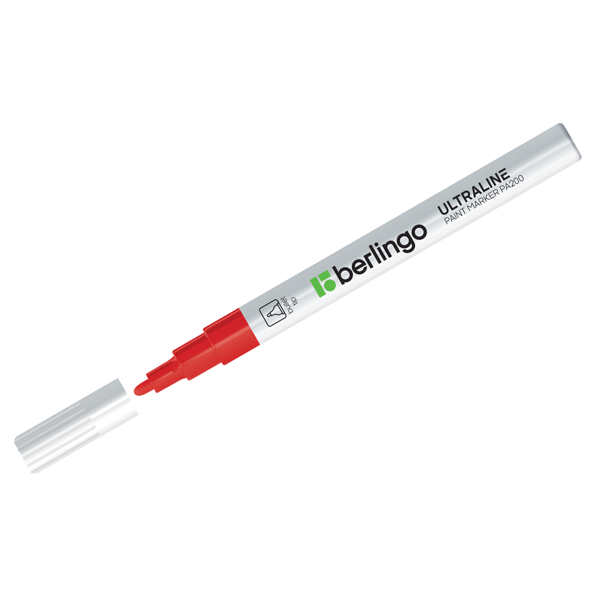 Маркер-краска Berlingo 2мм красная"Uniline PA200", нитро-основа, 1/12, 279788