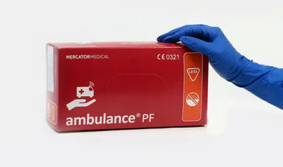 Перчатки латексные "Ambulance" р-р "S" особопрочные, 1/25пар, (6192), 390203
