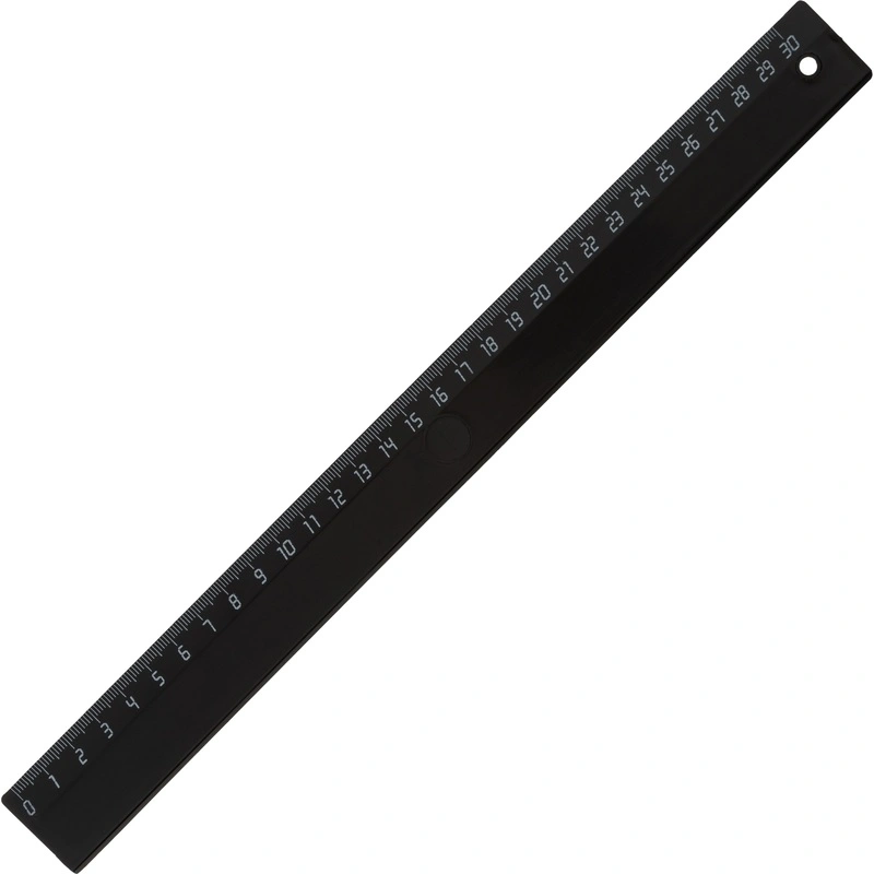 Линейка 30см пластик, Attache Economy черная 1/20, 1202371