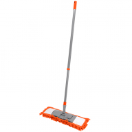 Швабра OfficeClean телеск.ручка 120см, пласт. флаунд. 40см насадка ворс микрофибра карманы 303056 