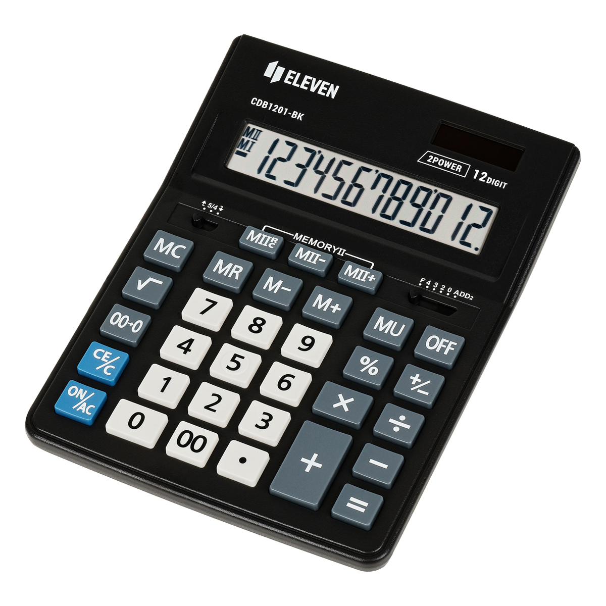 Калькулятор "ELEVEN" Business Line CDB1201-BK, 12 разряд., 2-ое питание, 155*205*35мм, черный,339192