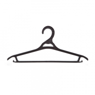 Вешалка для одежды пластиковая OfficeClean перекладина крючки 42см (р.46-50) черный 299865