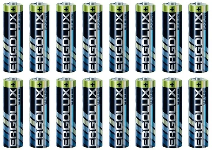 Батарейка Ergolux Alkaline AA (R06) алкалиновая, пальчиковая, 1756378