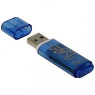 Память 32GB Smart Buy "Glossy" USB 2.0 Flash Drive, голубой, 230855