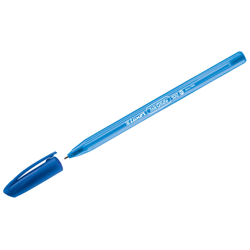 Ручка шариковая Luxor "InkGlide 100 Icy" 0,7мм синяя, трехгран., 286863