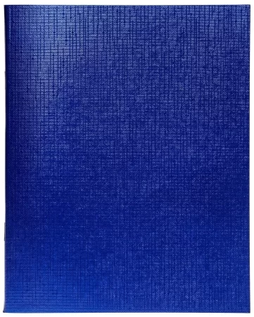 Тетрадь А5 48л клетка Hatber METALLIC бумвинил, синяя, 061255