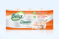 Т/б Белюкс 3-сл 8 рул КЛАССИК в упак. белая 1/6, 390056