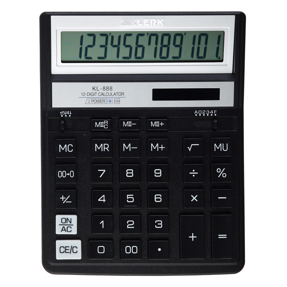Калькулятор "KLERK", 12 разрядов, 203*158*31мм, настольный, 241802/KL-888
