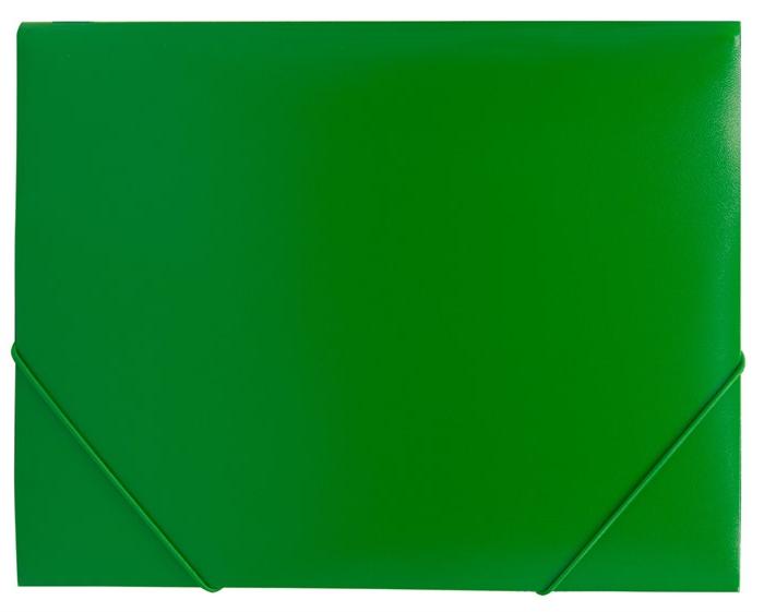Папка на резинке КОНСУЛ А4, 500мкм, зеленая, пластик, 0316