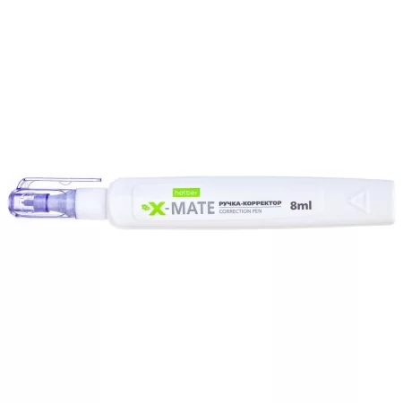 Корректирующая ручка 8мл Hatber "X-Mate", гибридный наконечник, 081345