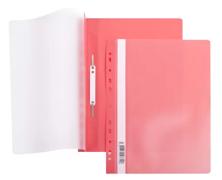 Папка-скоросшиватель с перфорацией А4 Hatber 140/180мкм, красная, AS4_00203, 1/10, Россия, 040018