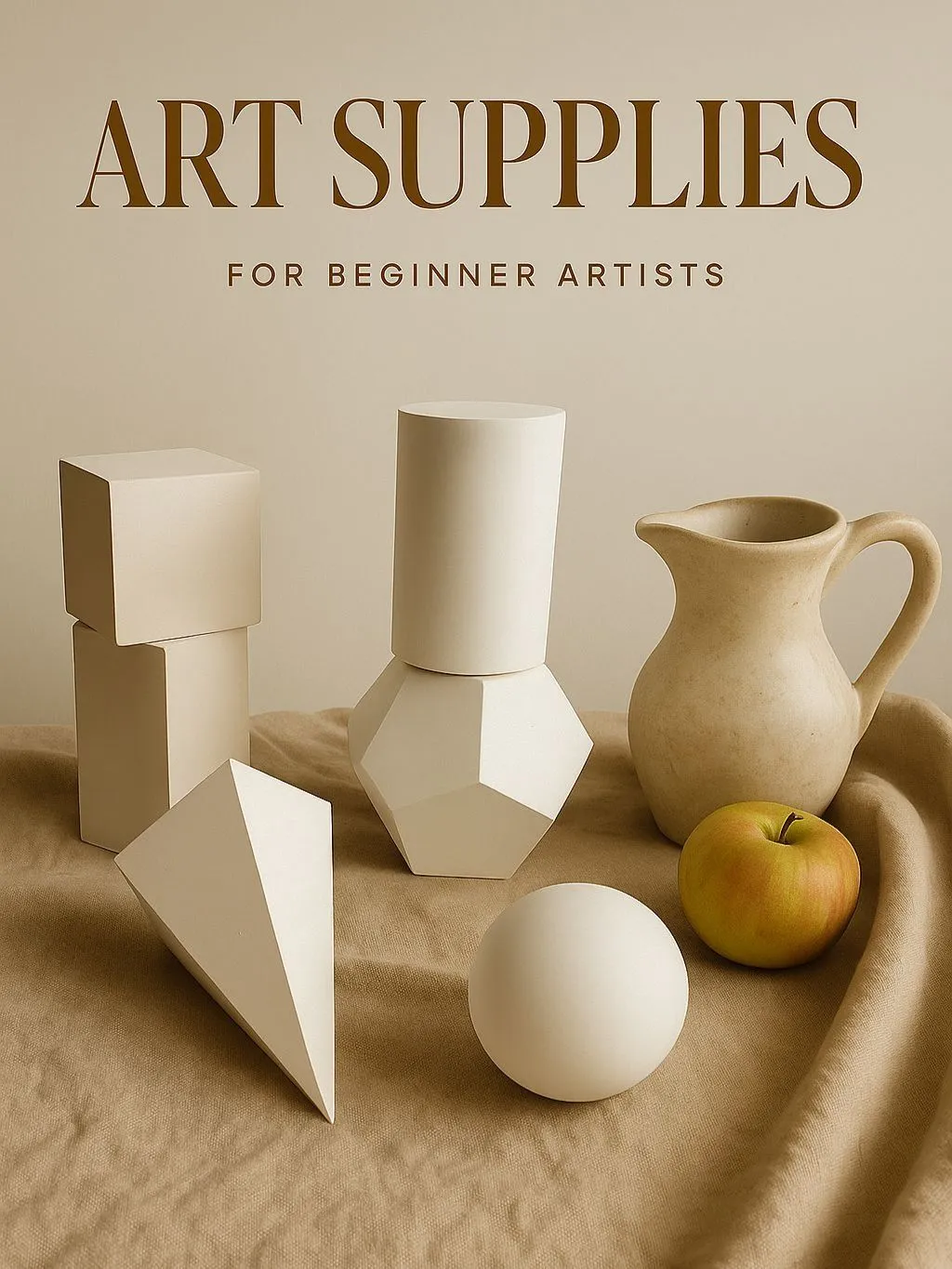 Набор из 6-ти геометрических фигур. Гипсовые фигуры для академического рисунка. Фотореквизит 959137