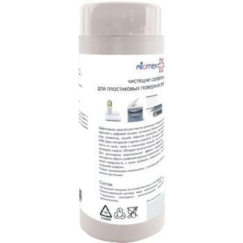 Чистящие салфетки Attomex в тубе, для мониторов всех типов, влажные, 100шт, туба, 4170601 