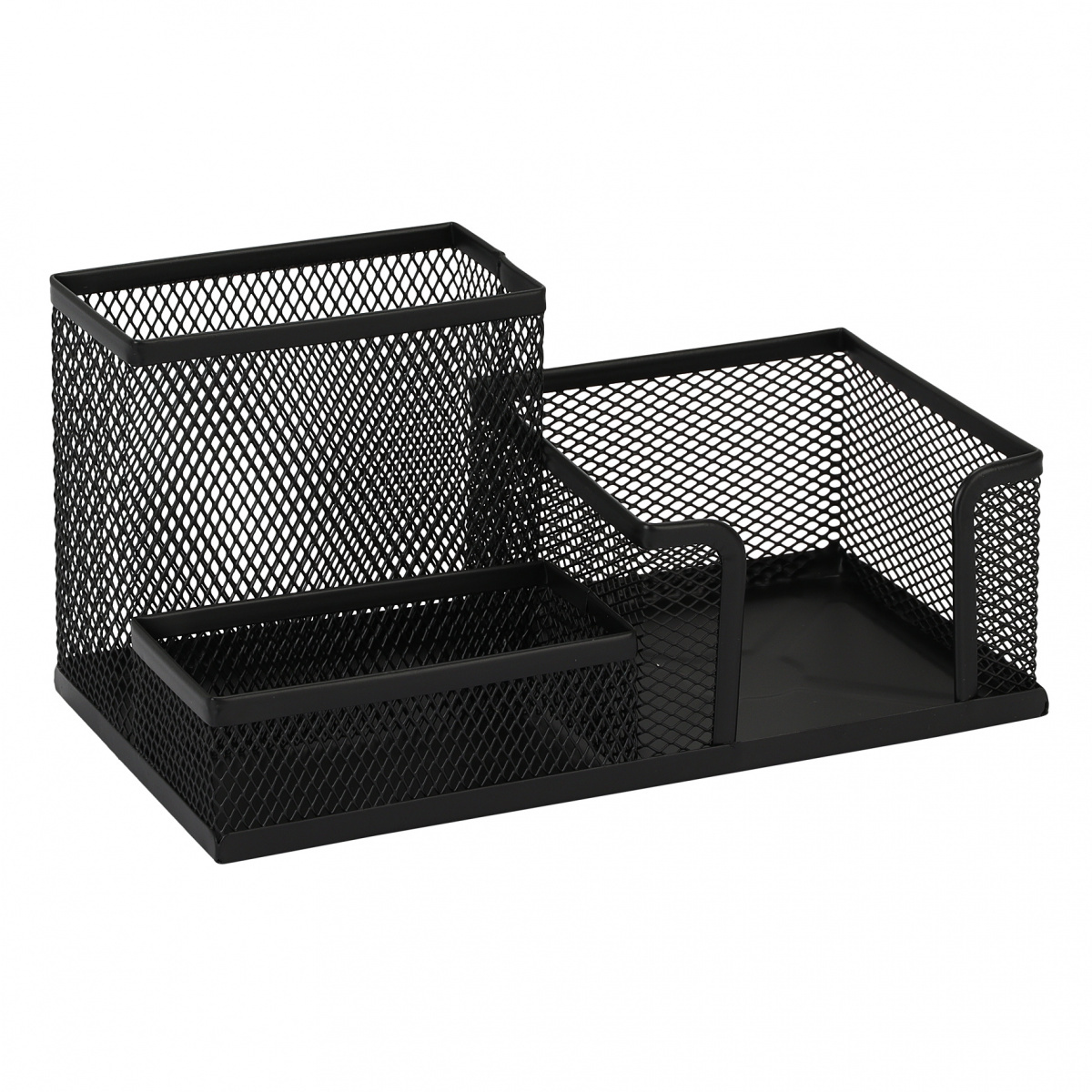 Подставка-органайзер KLERK, металлическая, 3 секции, черная, 212360