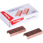 Скобы д/степлера №24/6 Berlingo медные 1000шт, SH610, 1/20, 264148 Скобы д/степлера №24/6 Berlingo медные 1000шт, SH610, 1/20, 264148