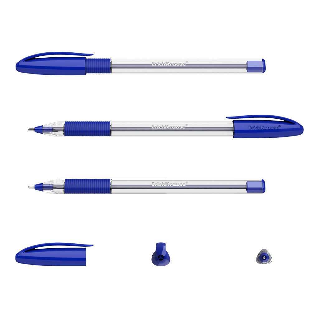 Ручка шариковая ErichKrause "Stick Grip Ultra Glide Technology U-109" 1,0мм, синяя, трехгранн, 47574