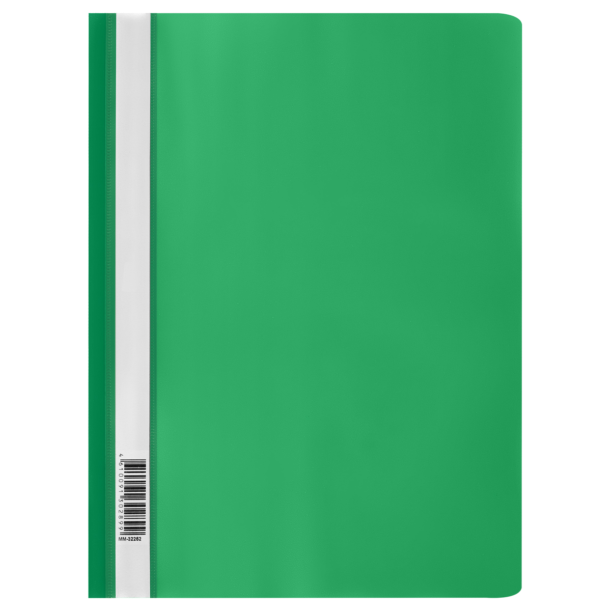 Папка-скоросшиватель пластик А4 Стамм 160мкм зеленая с прозр. верхом, 1/10, 343189