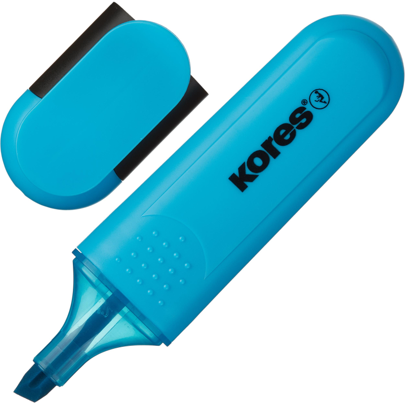 Текстовыделитель синий 0,5-5мм KORES BRIGHT LINER PLUS, 1271208, 36103, 139694
