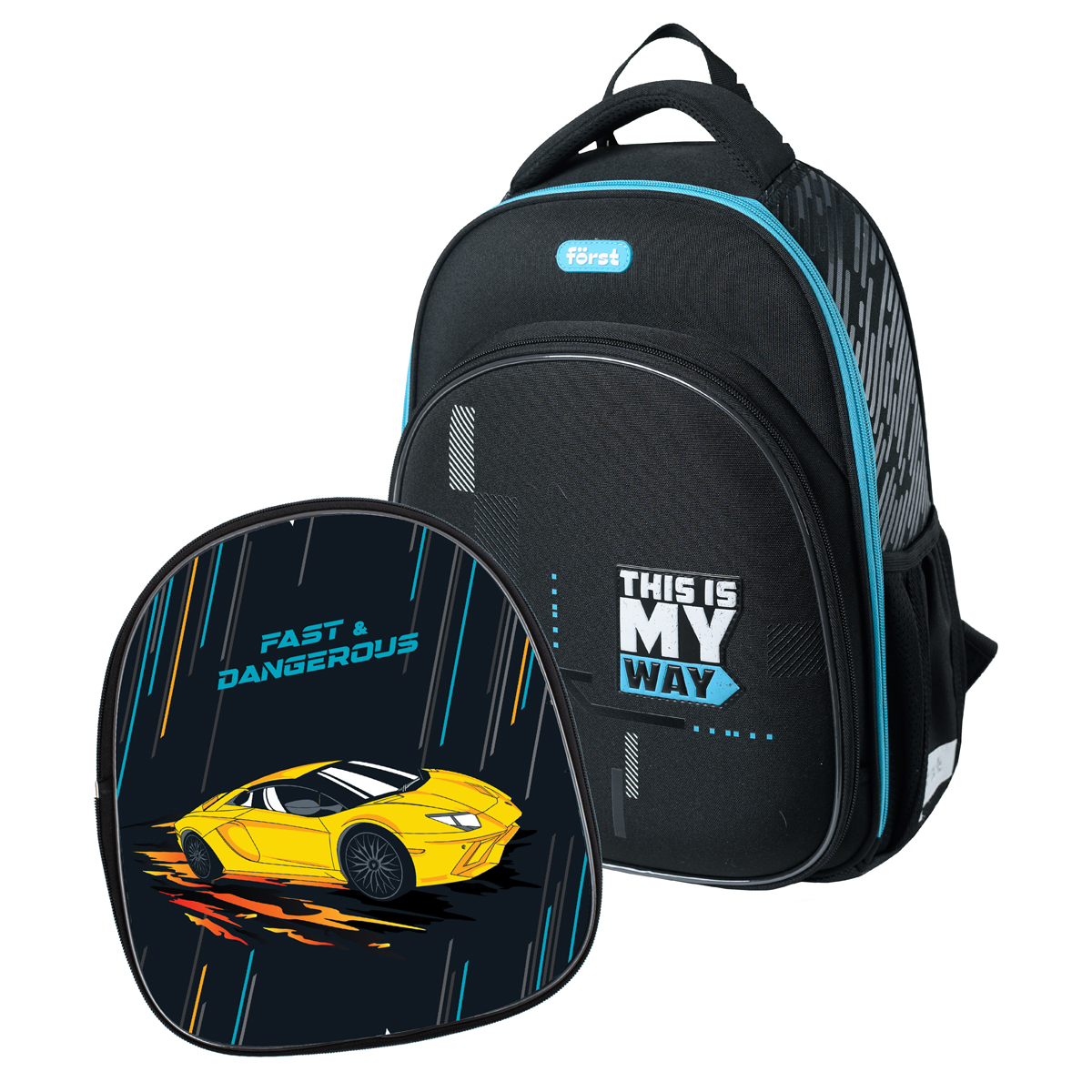 Ранец Forst F-Complex "Way to win" 39*28*18см, 2 отделения + сменная панель, 349573