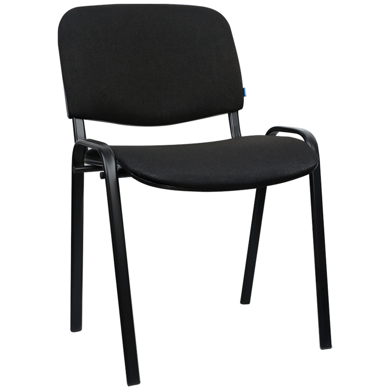 Стул Helmi HL-F01 "Изо", каркас черный, обивка ткань черная, 330635