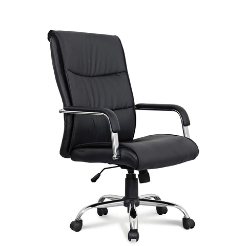 Кресло офисное  BRABIX "Space EX-508", экокожа, хром, черное, 530860
