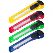 Нож канцелярский 18мм OfficeSpace с фиксатором европодвес CUT18_1368 1/20 178794