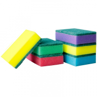 Губки для посуды OfficeClean, поролон с абразивным слоем, 80*53*26мм, 5шт., 281460