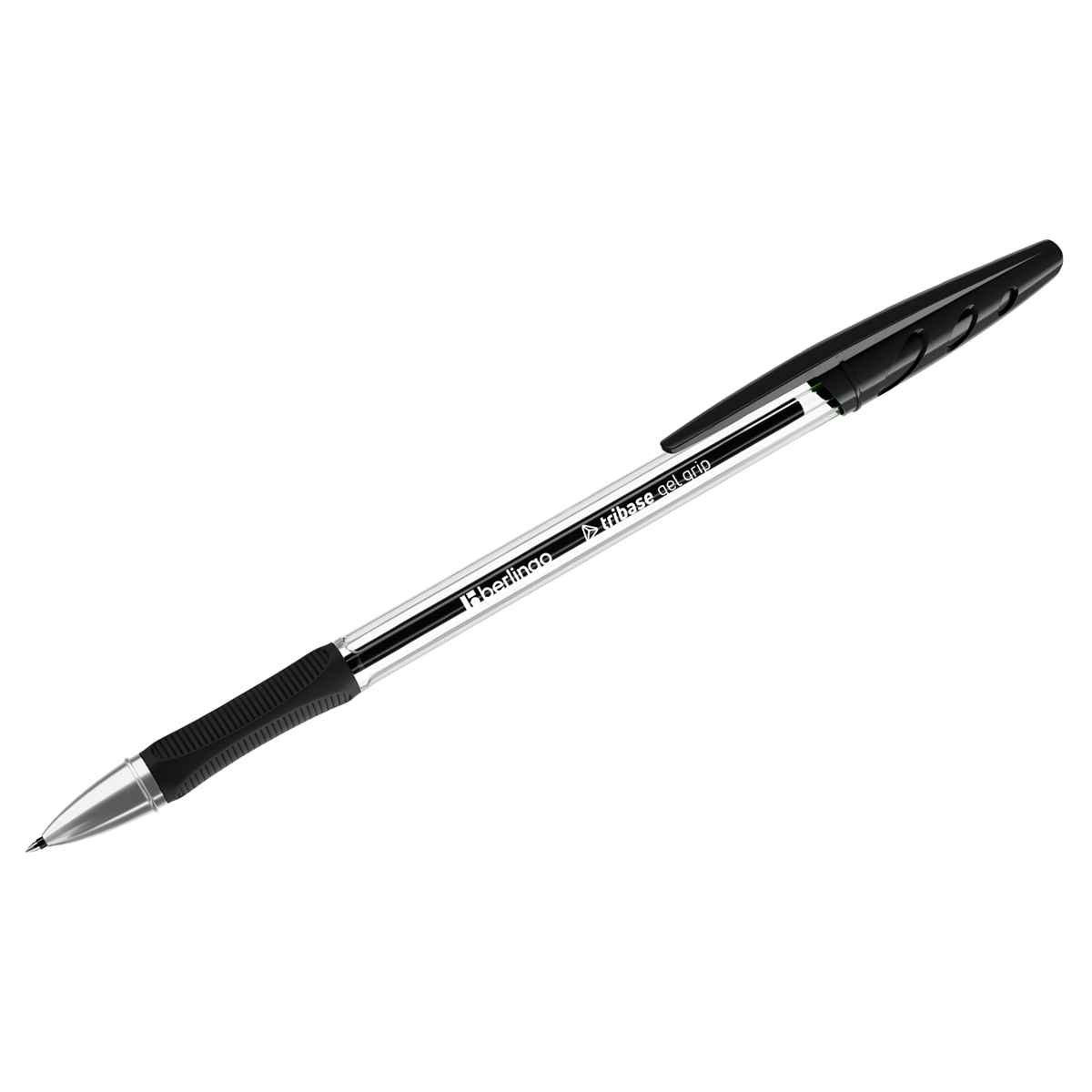 Ручка гелевая Berlingo "Triangle Gel grip" 0,5мм черная, грип, 362502