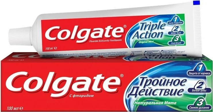 Зуб. паста Colgate Тройное действие 100мл, 1/48, 391973