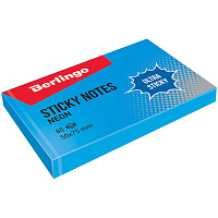 Блок самоклеящийся 50*75мм 80л Berlingo Ultra Sticky синий неон, LSn_39412, 1/12, 287181