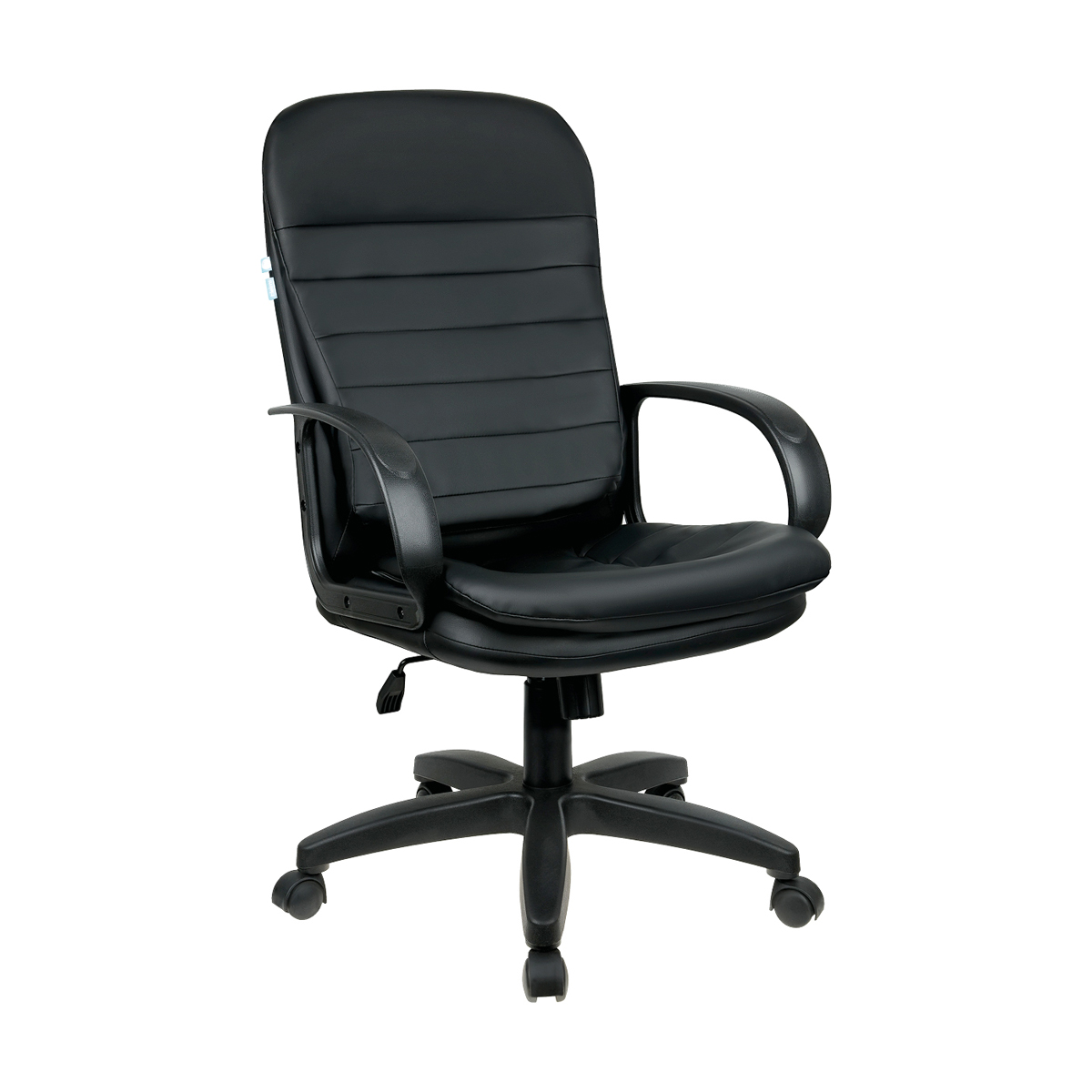 Кресло руководителя Helmi HL-E66 "Lines" LT, экокожа черная, механизм качания, 344267