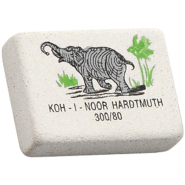 Ластик KOH-I-NOOR Elephant, 300/80, 26*18,5*8мм, прямоугольный, натур каучук, цветной, 1/80, 001467
