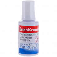 Корректирующая жидкость 20мл Erich Krause "Arctic White", хим. основа, с кистью, 6, 1/10, 027728