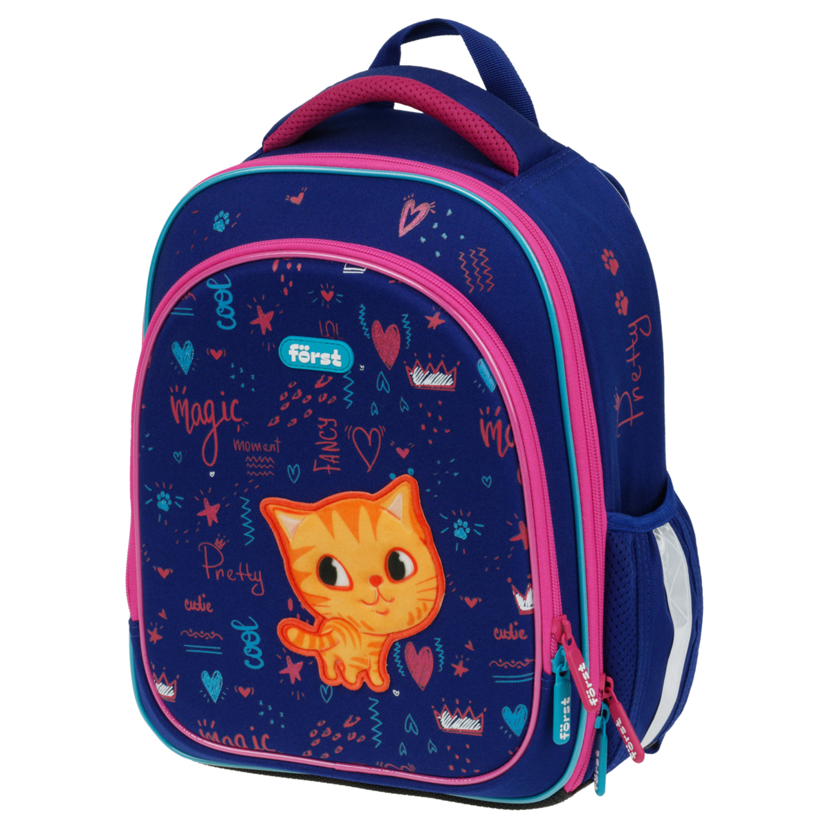 Ранец Forst F-Light "Funny cat" 37*28*16см, 2 отделения, 2 кармана, анатомическая спинка, 349581