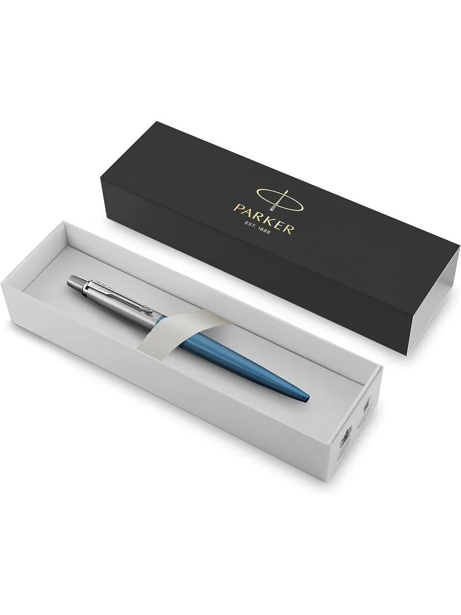 Ручка шариковая Parker "Jotter Bond Street Black CT" 1мм синяя, кнопочн., подар. уп.  242277