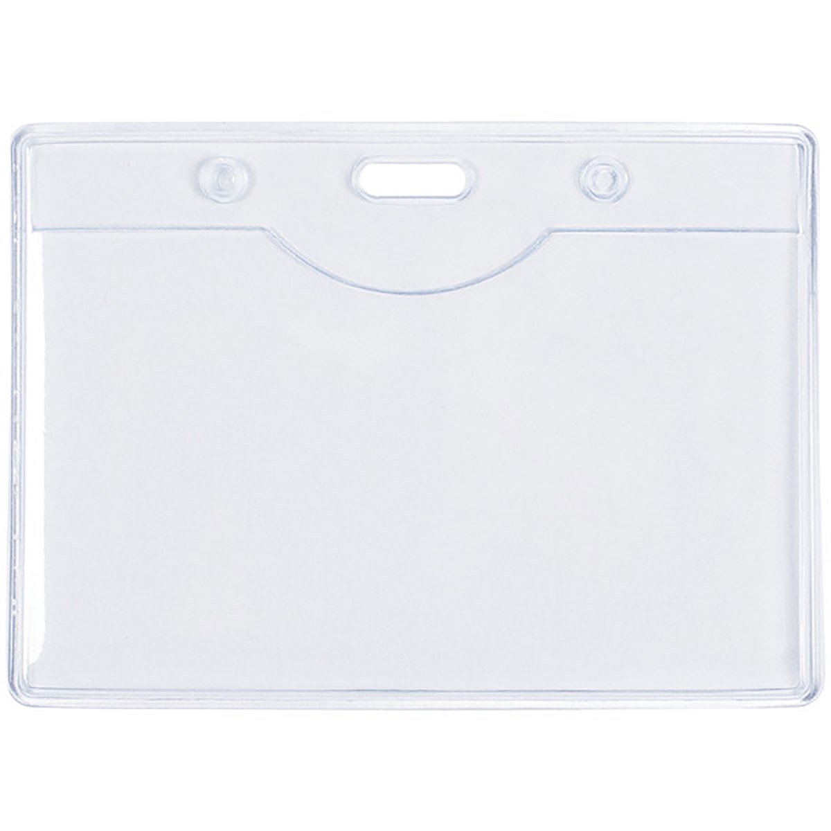 Бейдж горизонтальный 70*95мм Alingar без держателя, ПВХ, прозрачный, AL6829, 69235