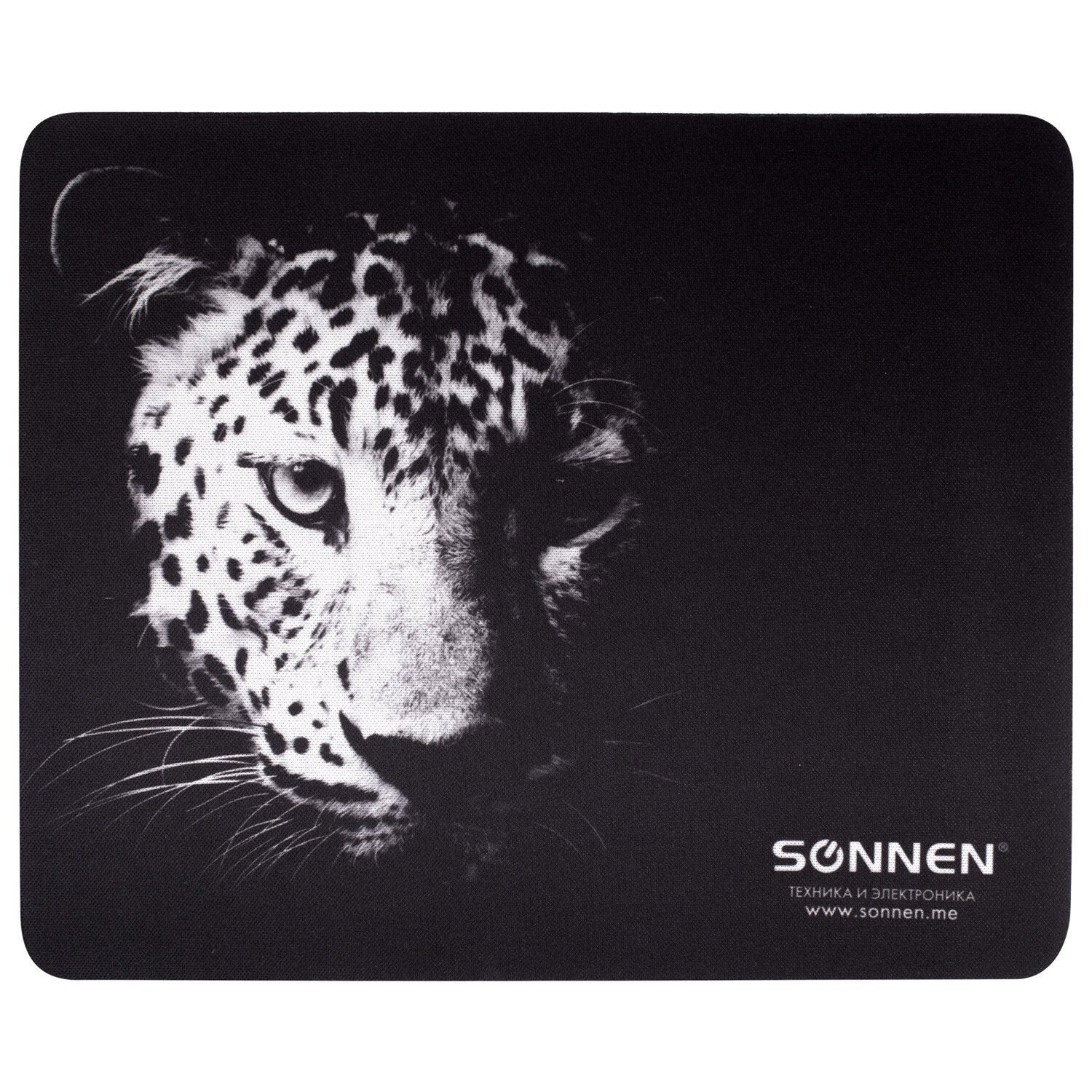 Коврик для мыши SONNEN "LEOPARD", резина+ткань, 220*180*3мм, 513314