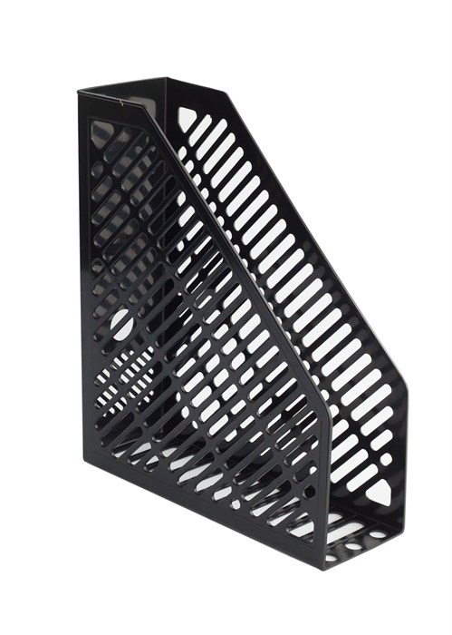 Лоток д/бумаг вертикальный КОНСУЛ 90*260*296мм, черный, сетчатый, 0177