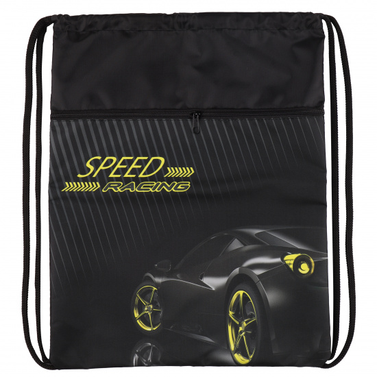 Мешок для обуви 1 отделение Кокос "Speed Racing" 36*44см, с карманом, 230563