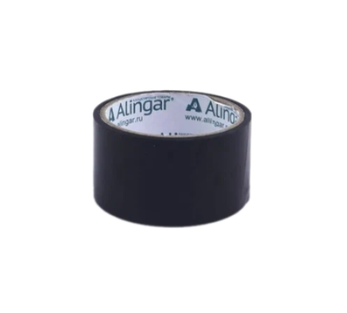 Клейкая лента 48мм*24м черная Alingar упаковочная, непрозрачная, 1/6/72, AL9888, 92775